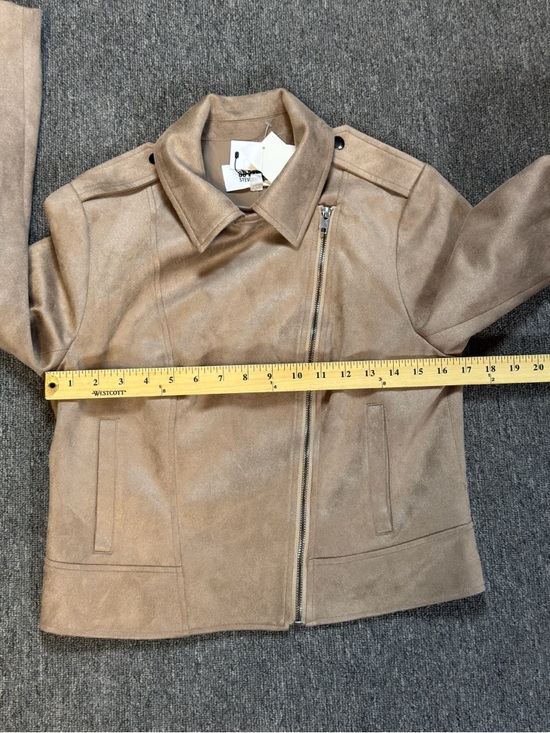 BB Dakota Steve Maden Women's Tan Faux Suede Jacket Size Medium - Picture 9 of 15